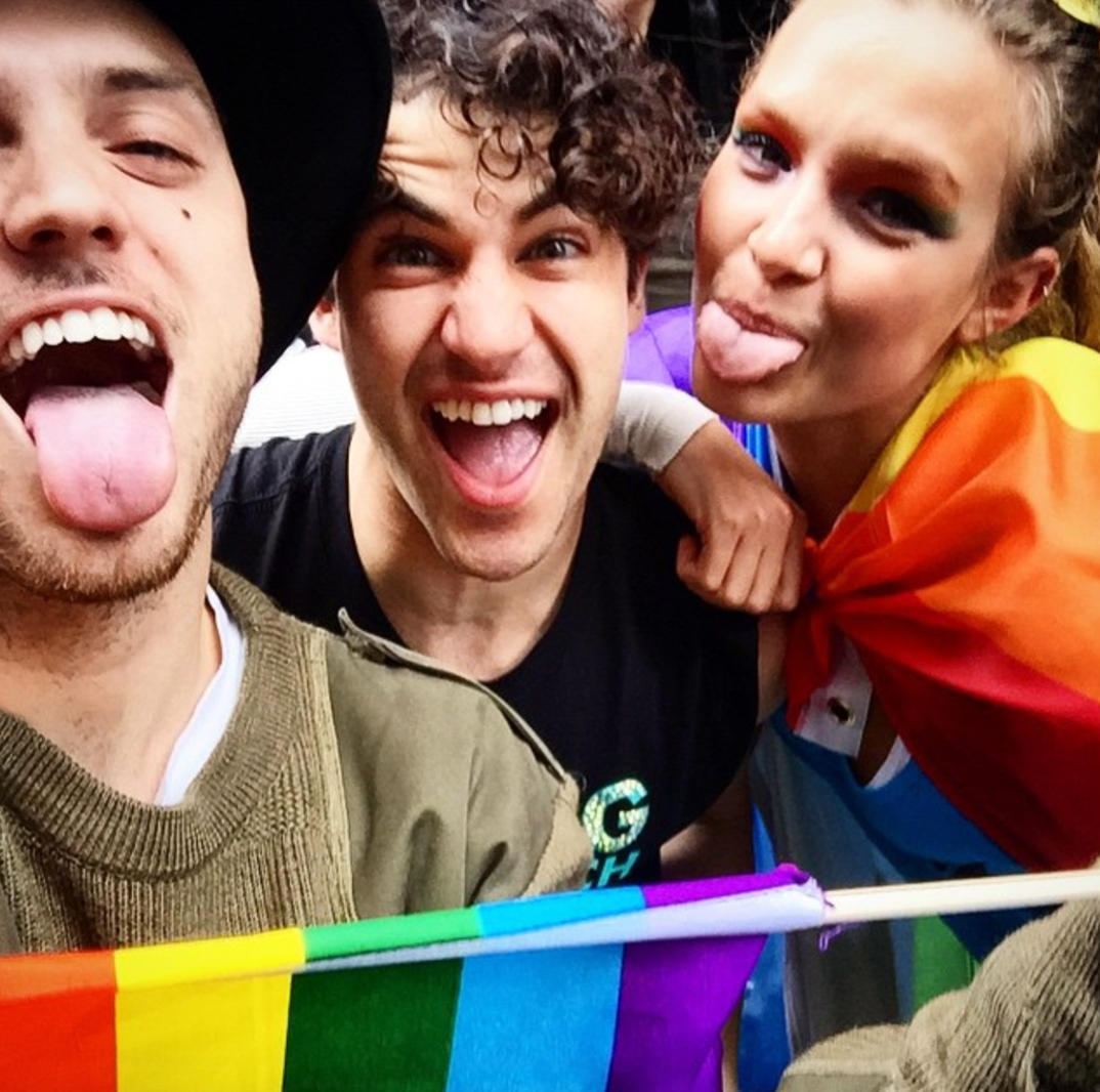 Josephine Skriver and Darren Criss