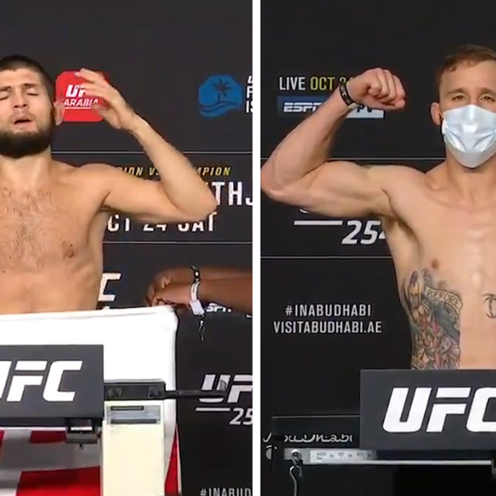 Khabib Nurmagomedov Strips Naked to Make Weight, Fight On For UFC 254!