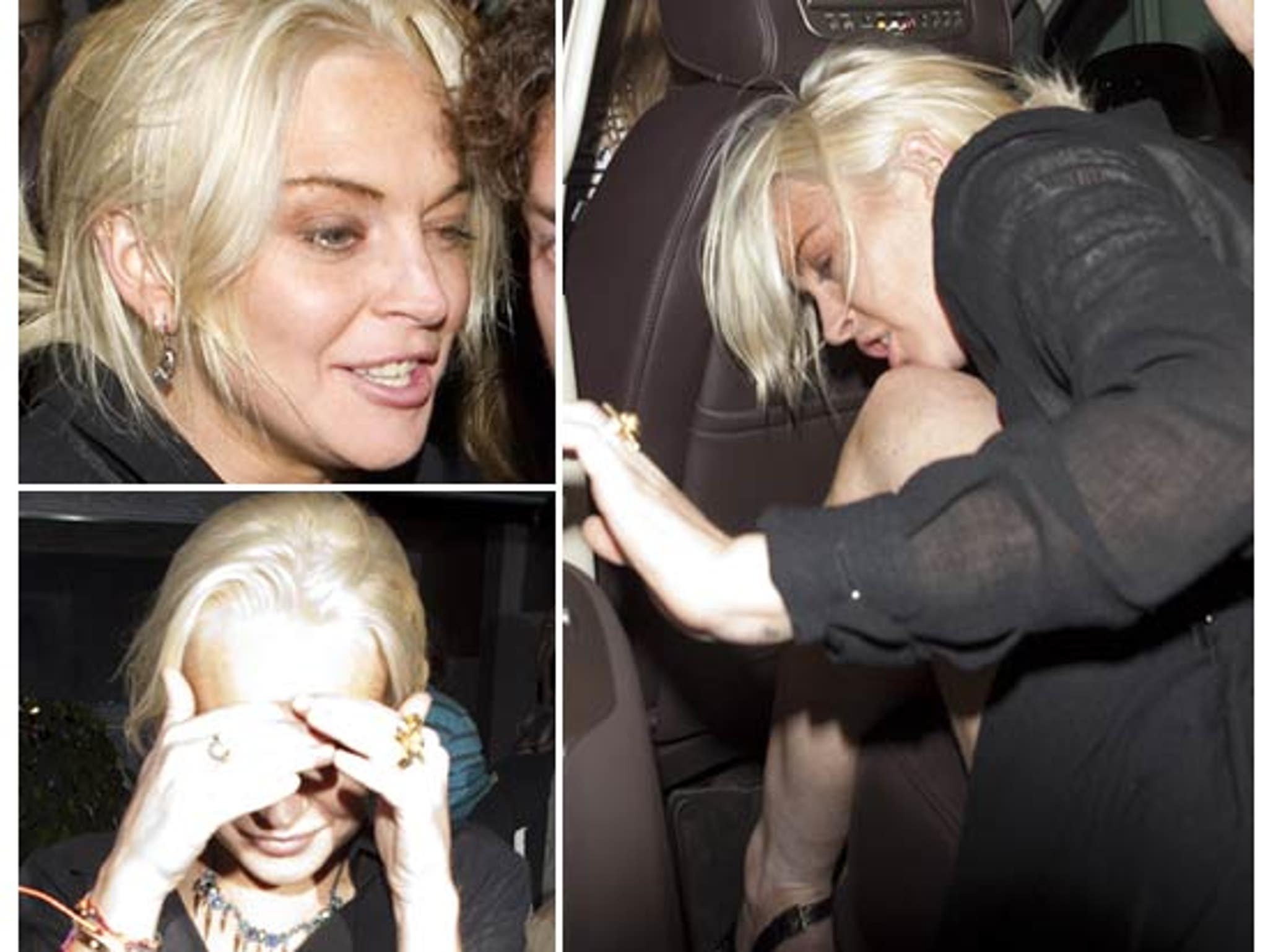 Lindsay Lohan Stumbles on First Night of Freedom