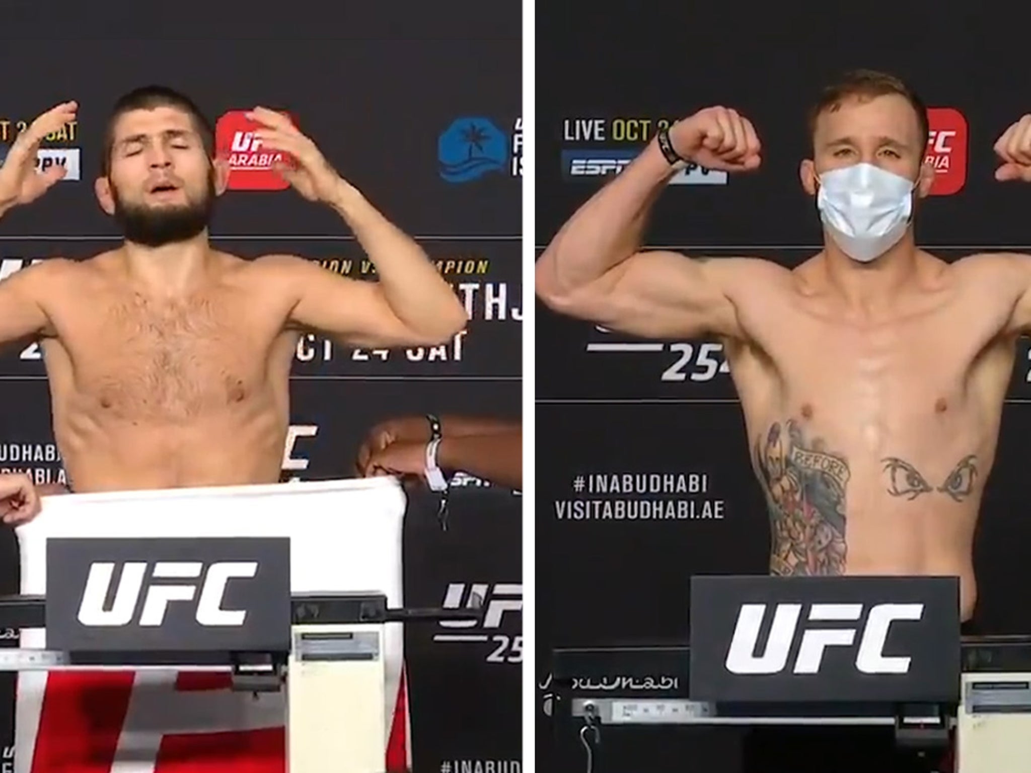 Khabib Nurmagomedov Strips Naked to Make Weight, Fight On For UFC 254!