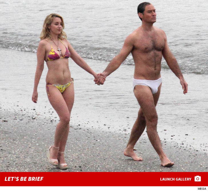 Jude Law Strips Down to Speedo for 'The New Pope'