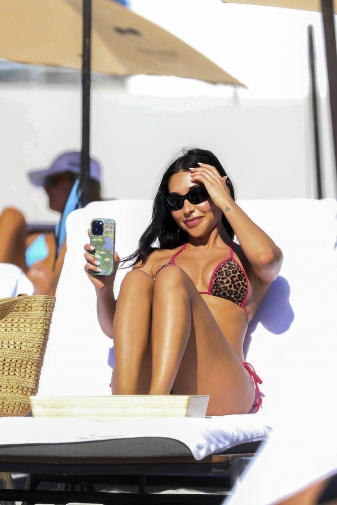 Chantel Jeffries beach Animal Print Bikini 8