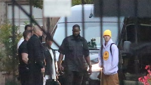 Justin Bieber's Limo Van in Hollywood Accident