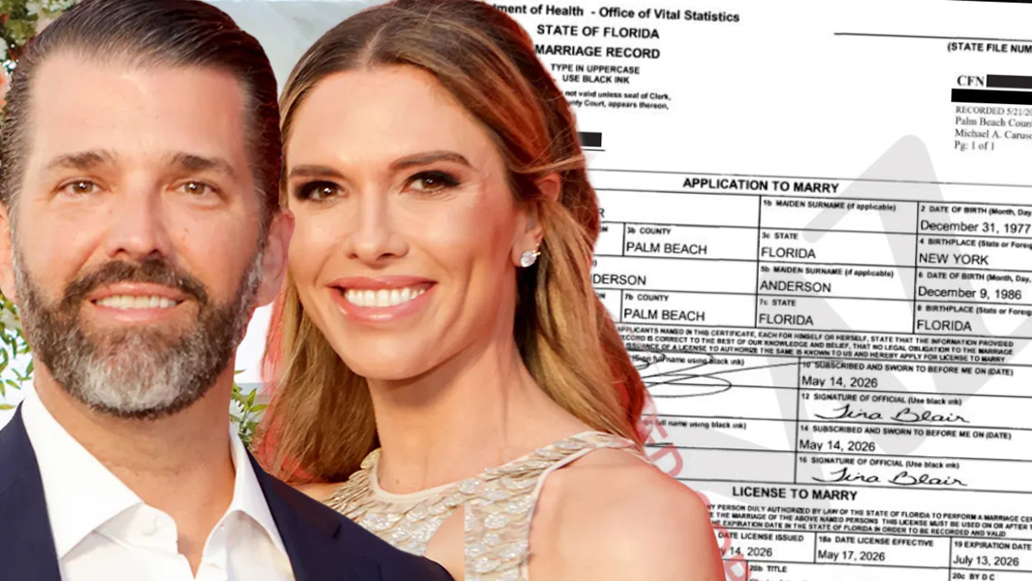 Donald Trump Jr. and Bettina Anderson Are Officially Married