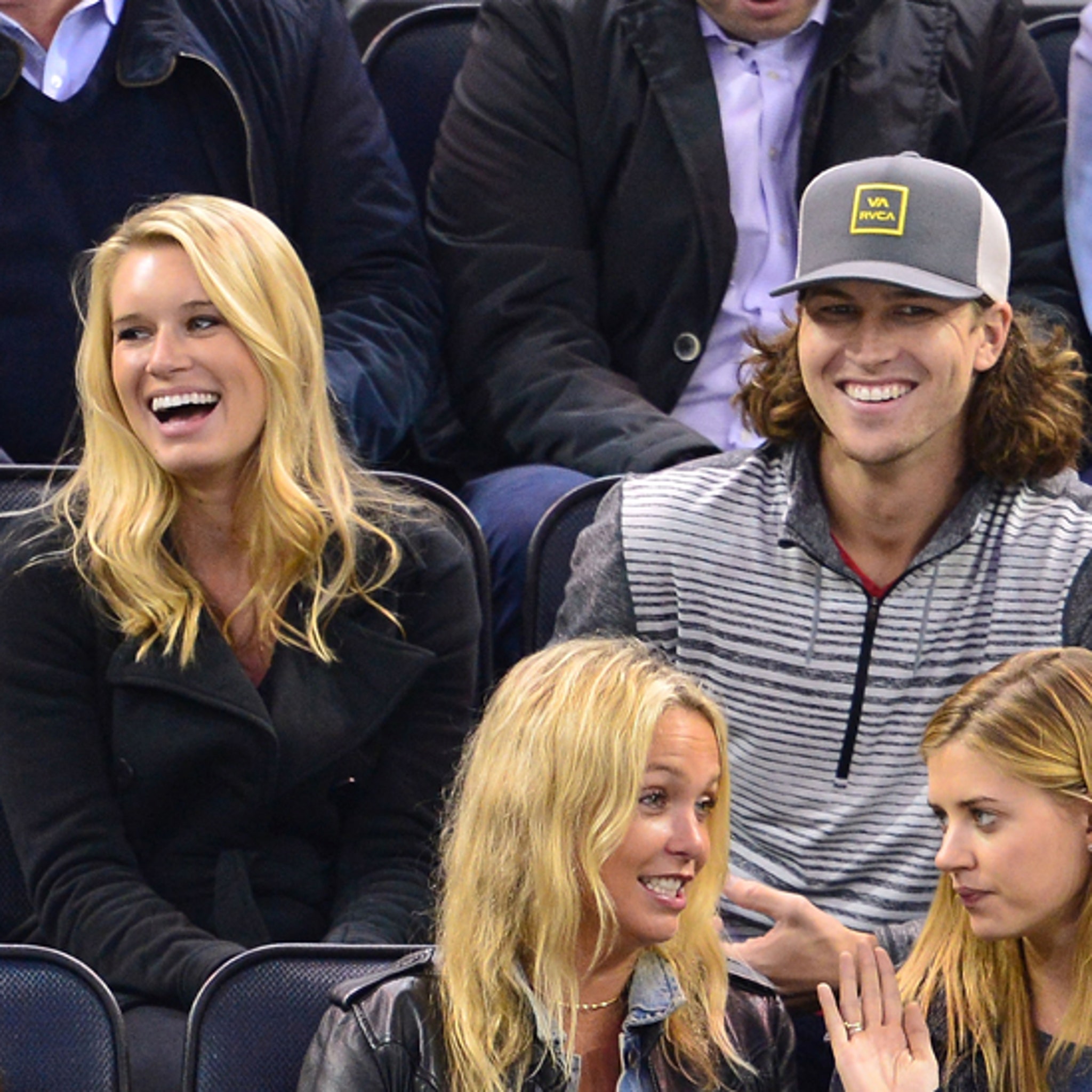 Jacob deGrom and Fiance -- Rink Side With Anne Burrell