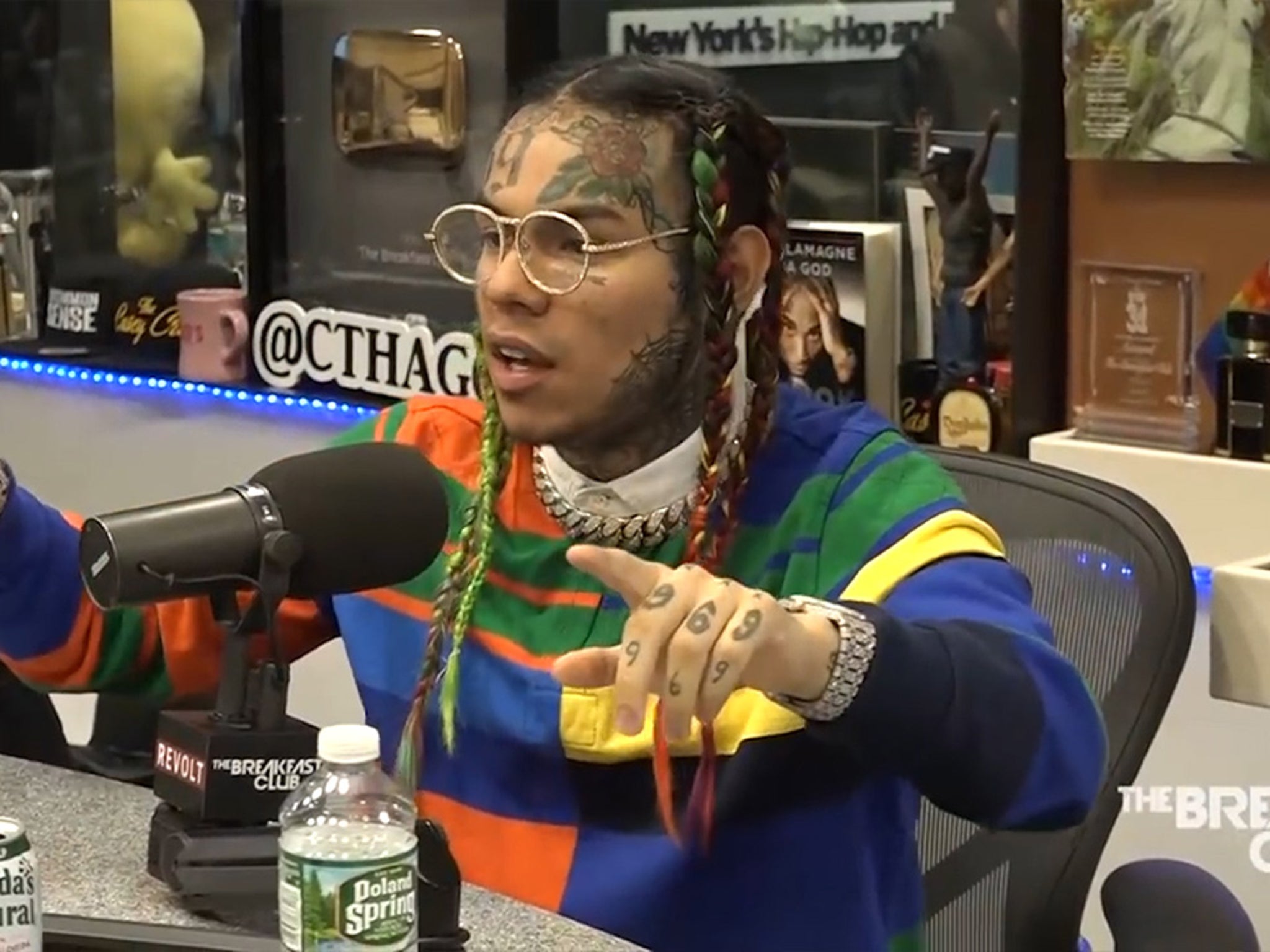 Tekashi 6ix9ine Stops By The Breakfast Club To Talk About His Criminal Cases