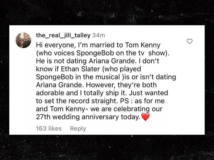 tom kenny wife instagram comment