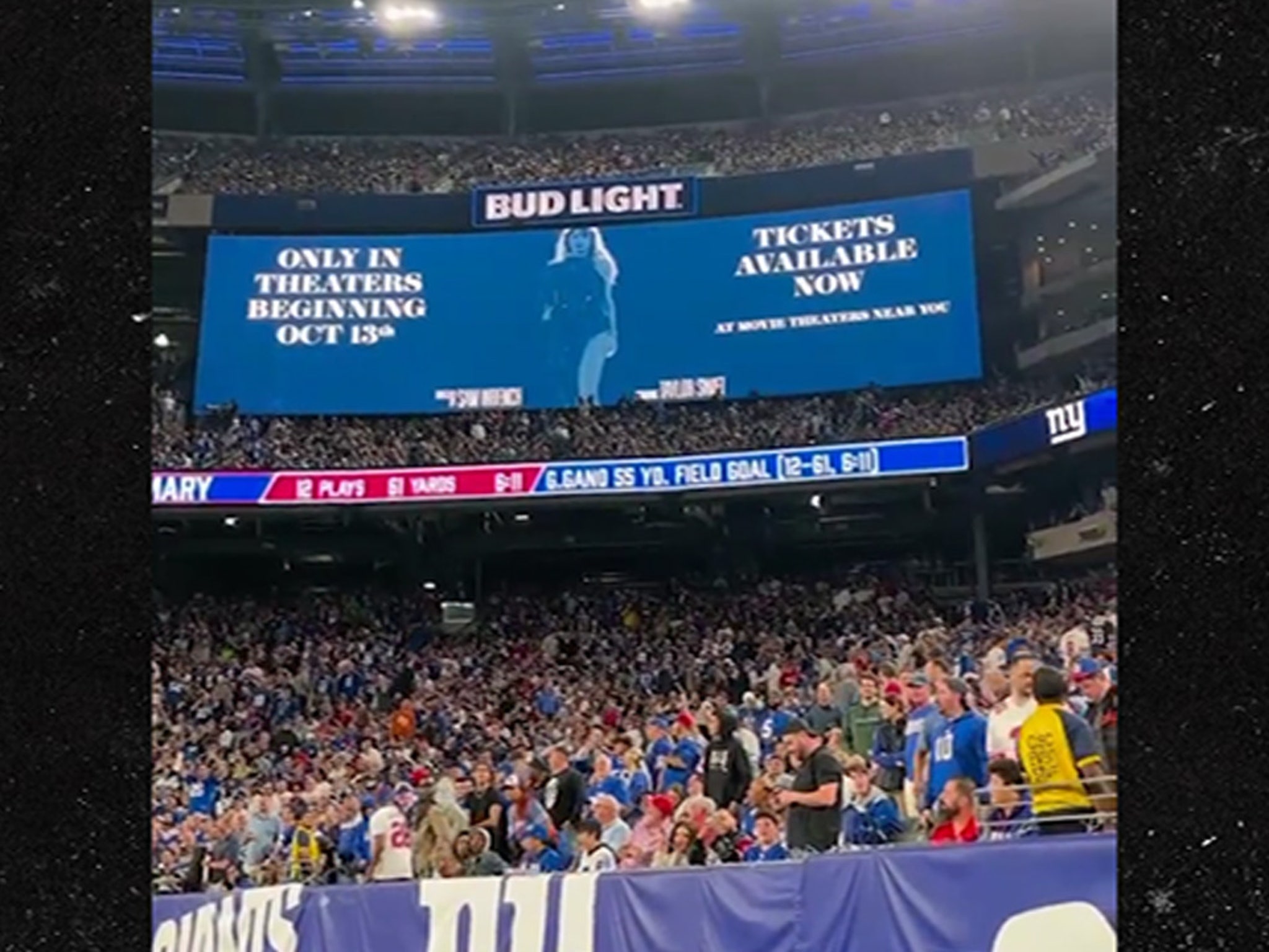 Giants fans boo Taylor Swift ad during Monday night debacle