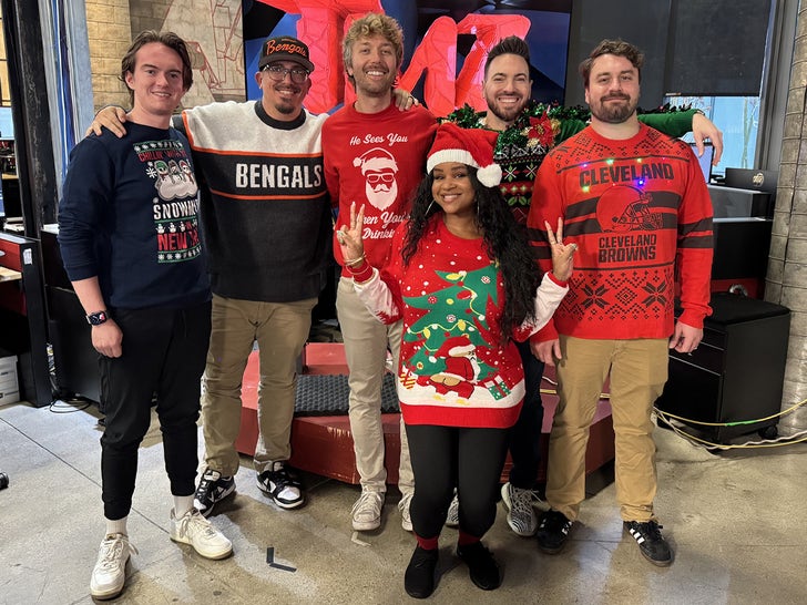 TMZ Staff 2024, Holiday Sweaters That Sleigh