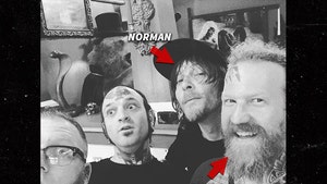 Norman Reedus and Brent Hinds -- Matching BFF Tatts ... In Honor of Lemmy (PHOTOS)