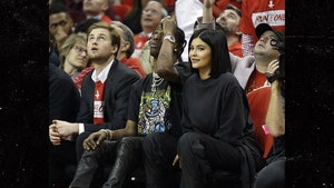 Kylie Jenner & Travis Scott Attending Houston Rockets Basketball Game