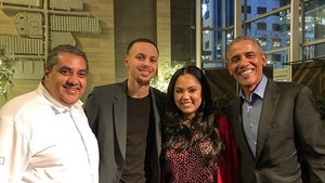 Barack Obama Eats at Ayesha Curry's Restaurant with Steph, Chrissy & John Legend