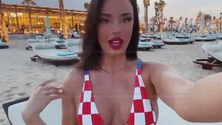 Model Ivana Knoll Celebrates Croatias Huge World Cup Win In Sexy Outfit 