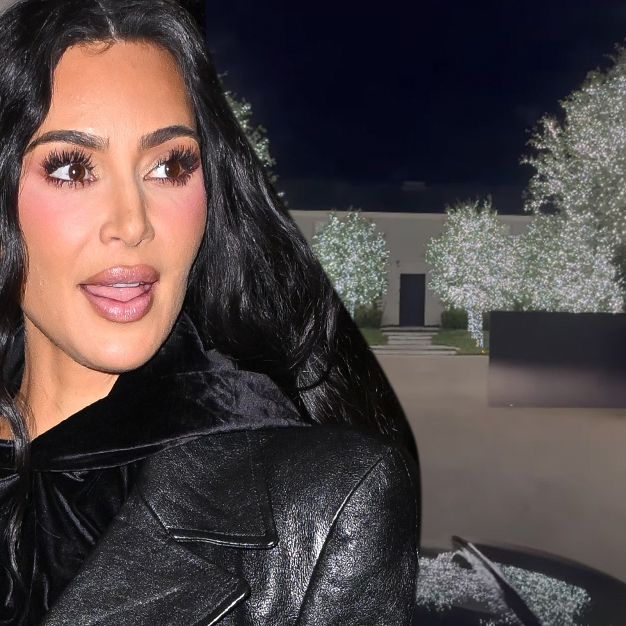 Kim Kardashian deslumbra con la insólita exhibición de luces navideñas de  su hogar