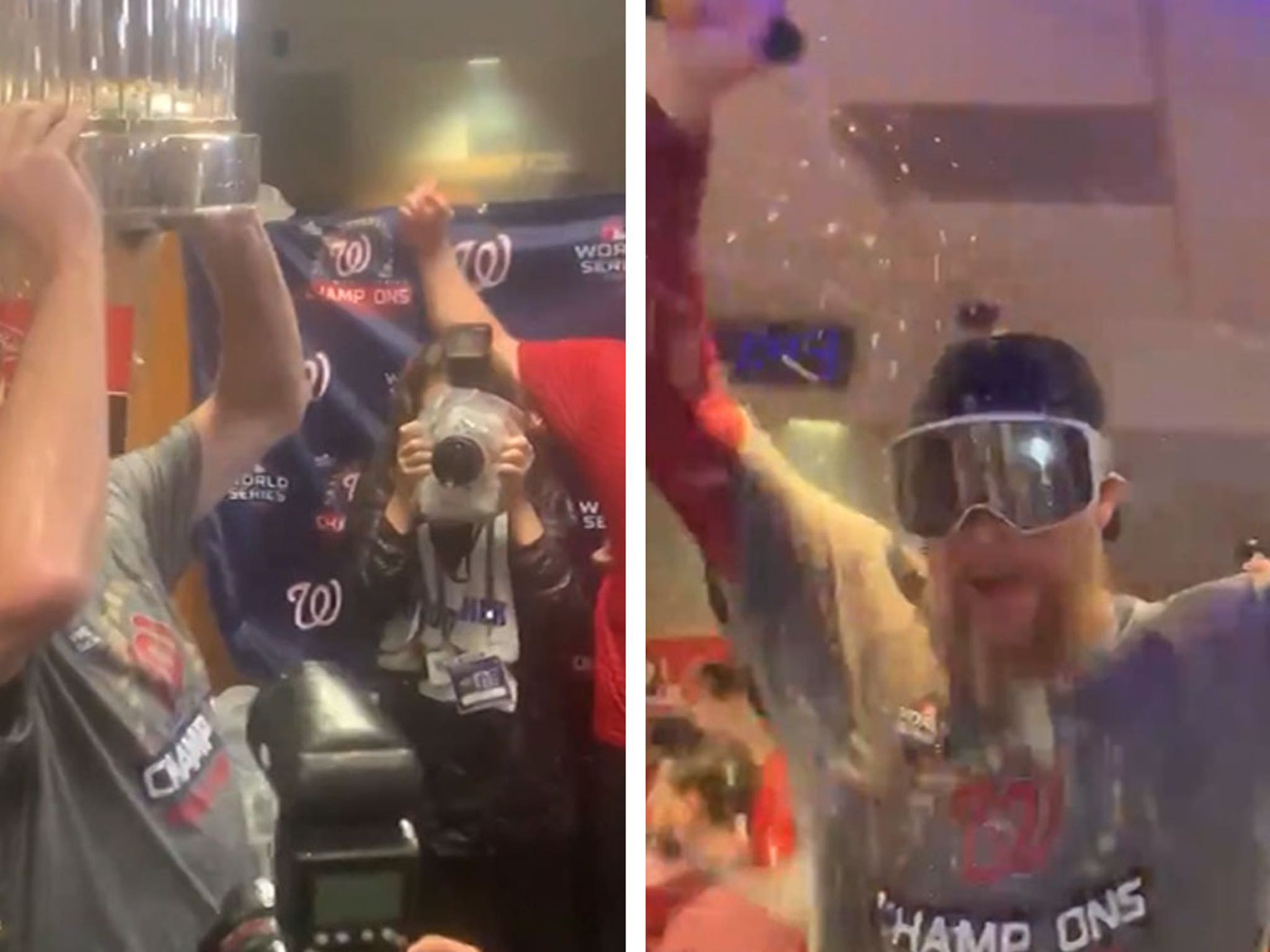 Locker-room antics: Nats celebrate World Series win - WTOP News