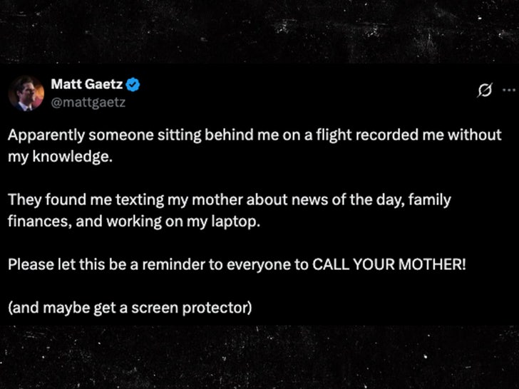 matt gaetz tweet x