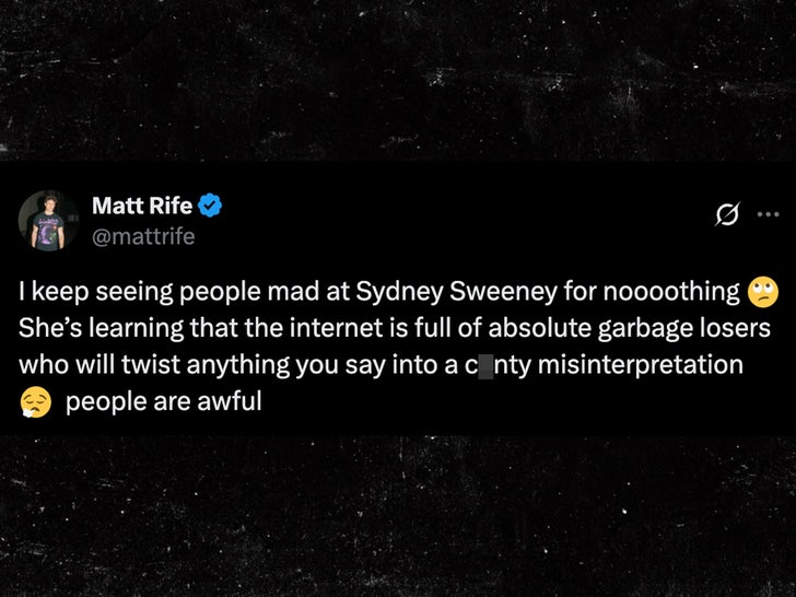 matt rife on sydney sweeney x sub