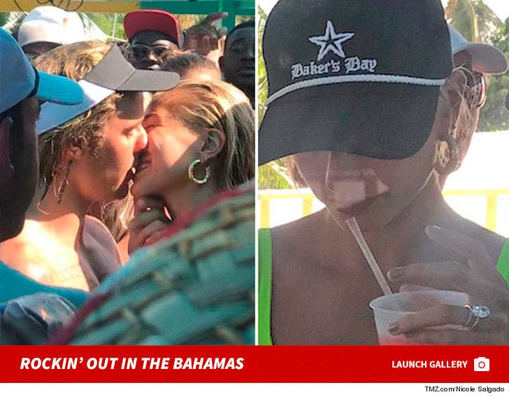 Hailey Baldwin -- Flashing Engagement Bling With Bieber in the Bahamas
