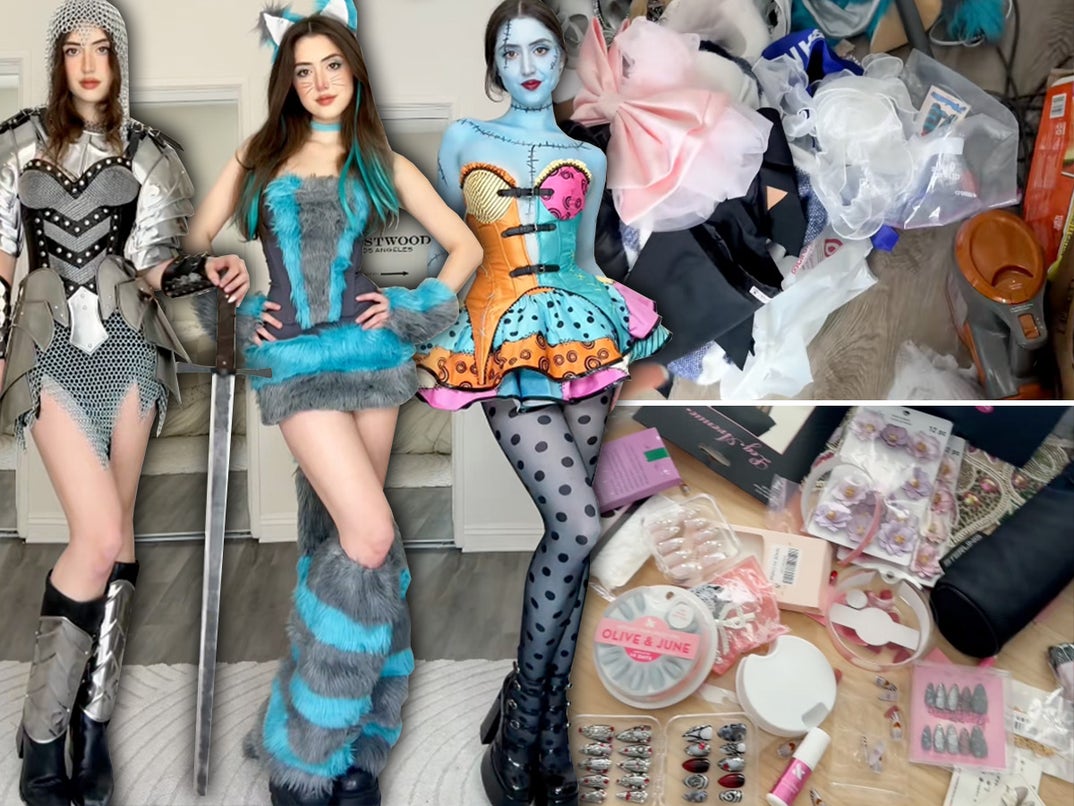 From dressing up as the mischievous Cheshire Cat ... to painting herself blue for Sally, it's obvi TikTok fashion creator Sophie Silva is tappin' into her inner Halloween spirit👻! She's tried on costumes every day this month, and this week she took her millions of followers behind the scenes! Sophie's organized chaos of clothes and makeup just shows: she's all in with content creation!