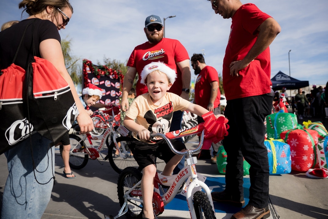 Andre Reed Raising Cane's bike giveaway 3