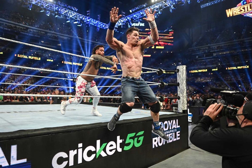 Jey Uso eliminates John Cena.