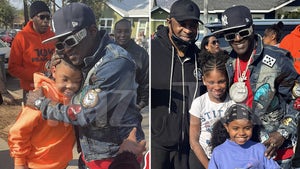 Flavor Flav And Chuck D With Community Members Of The Altadena Fire