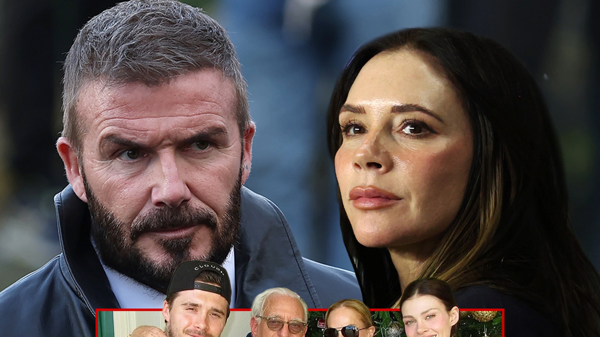 Brooklyn en Nicola Beckham verlaten David en Victoria met Kerstmis