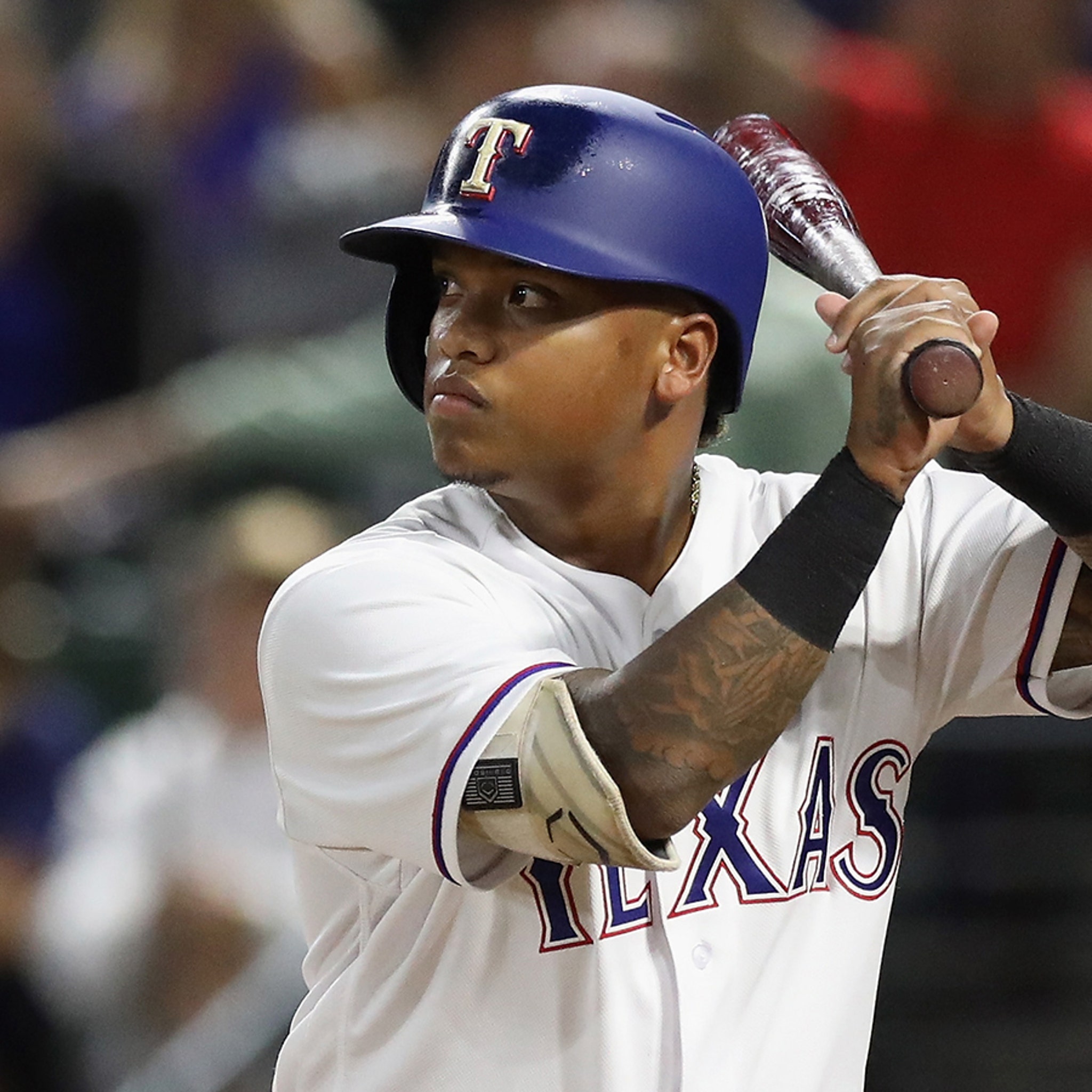 Texas Rangers' Willie Calhoun breaks jaw after being hit by pitch
