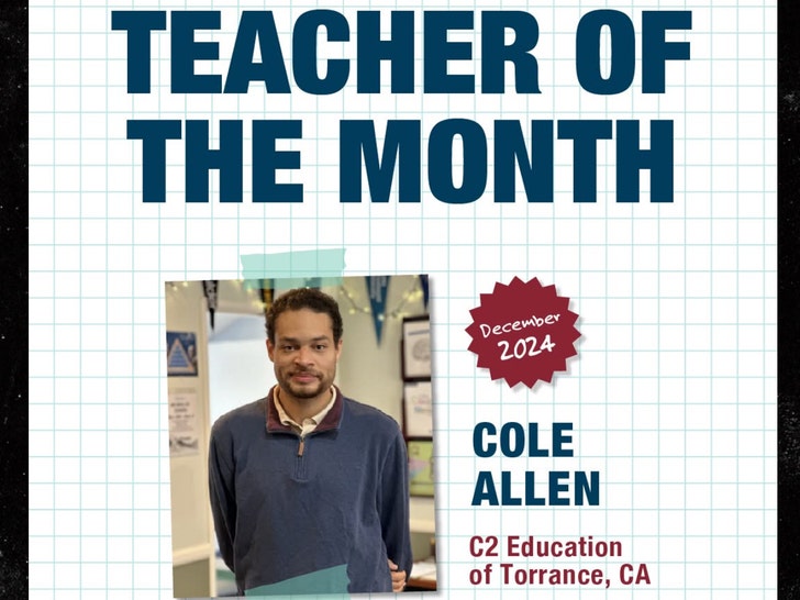 cole allen teacher of the month