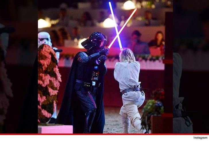 Kaley Cuoco -- Save a Horse Ride a Jedi :: 1004-kaley-cuoco-jedi-darth-vader-battle-instagram-4