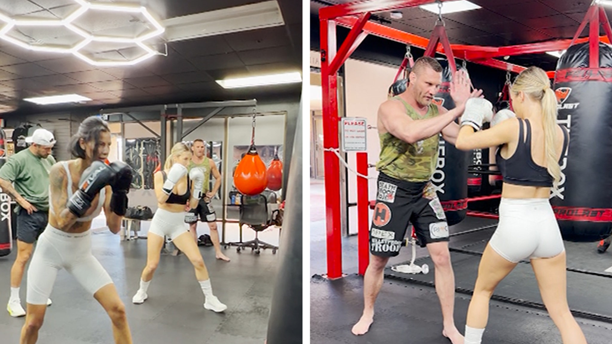 OnlyFans Girls Glove Up in Skimpy Sports Bras During Pre-Fight Training