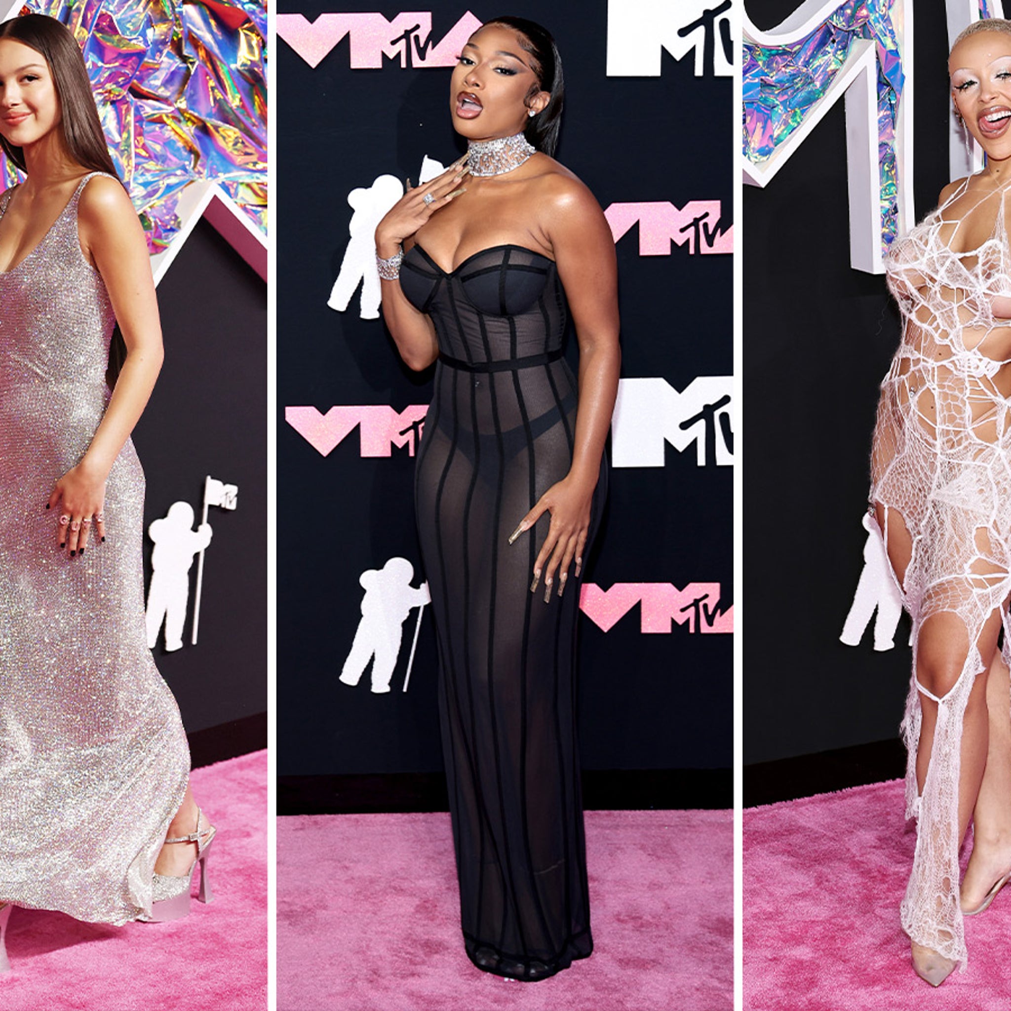 Grammy Awards 2022 red carpet: Megan Thee Stallion, Dua Lipa, Kourtney  Kardashian, & more bring style to night