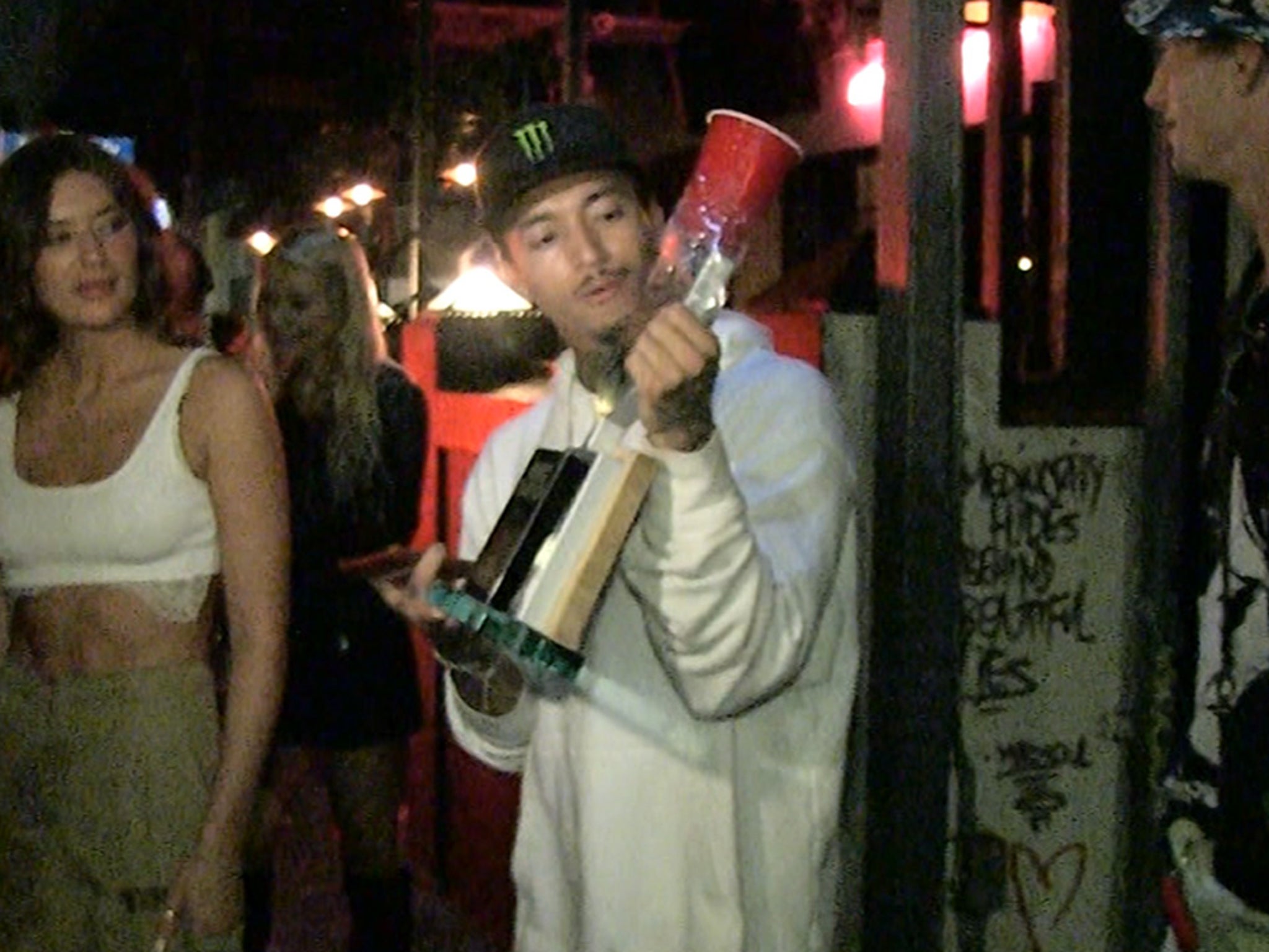 Nyjah Huston Turns Skating Trophy Into Booze Chalice, Hits the Bars