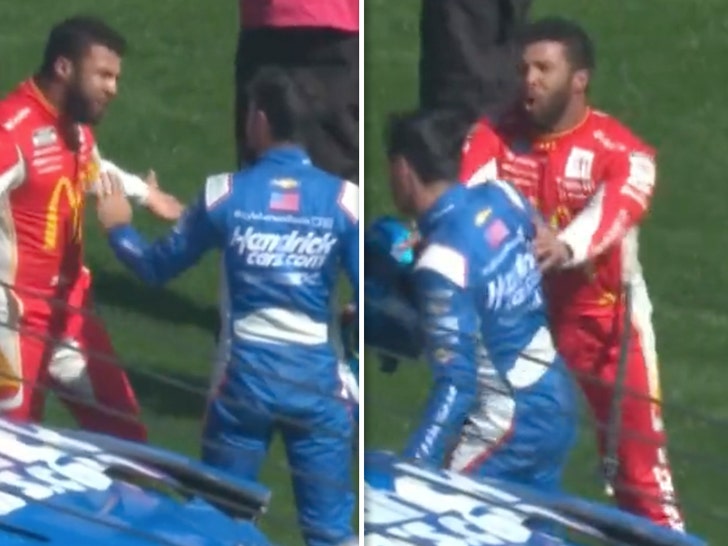Bubba Wallace and Kyle Larson Fight