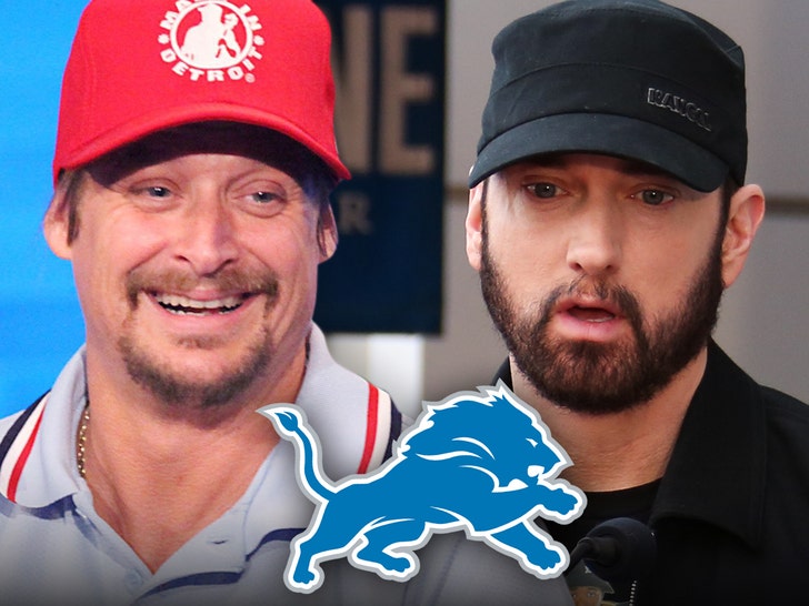 Eminem, Kid Rock Put Politics Aside to Unite Behind Detroit Lions Football