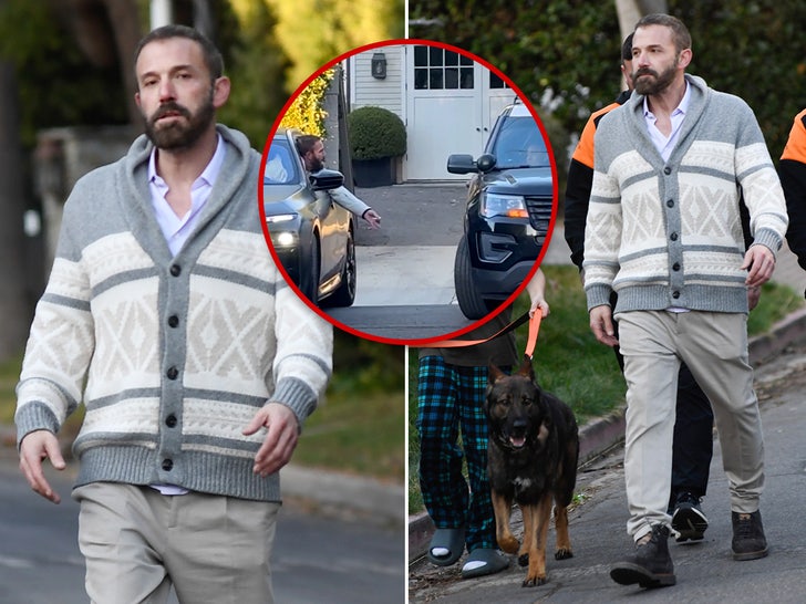 Ben Affleck Police Security Dog x17 A imagem é composta direta