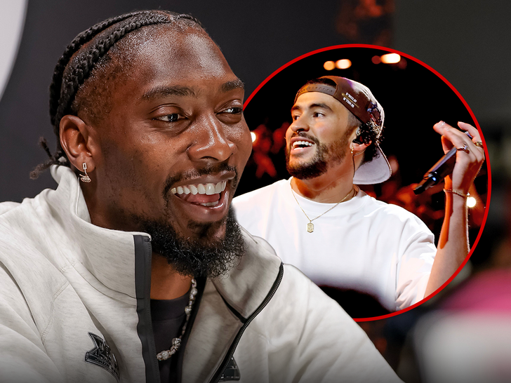 Демаркус Лавренце Бад Бунни схуттерстоцк гетти цомпосите