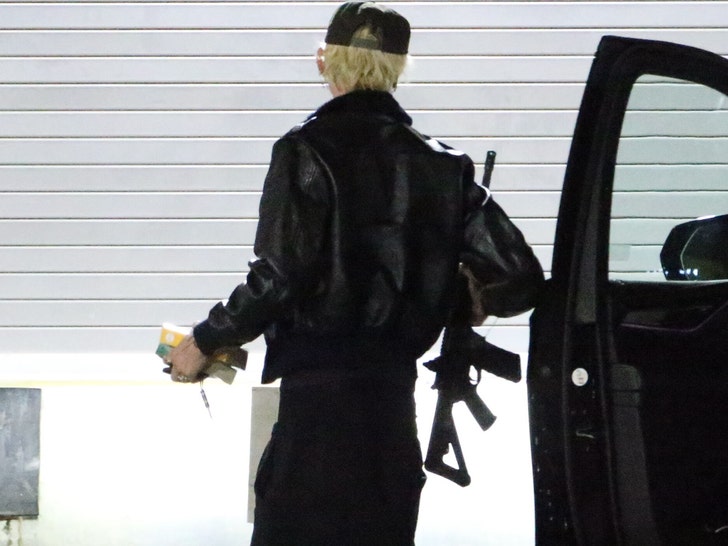 machine gun kelly takes machine gun to studio x17