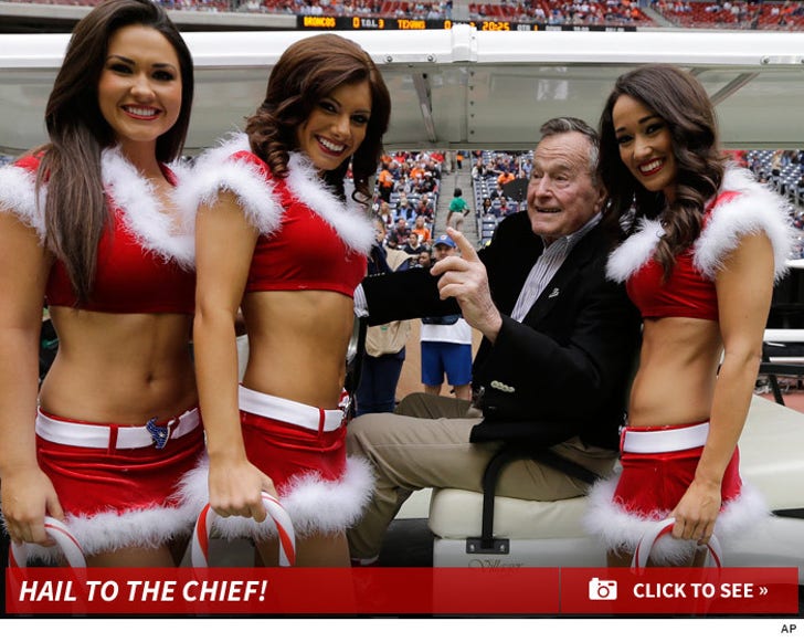 George Bush Sr. Still Digs Cheerleaders
