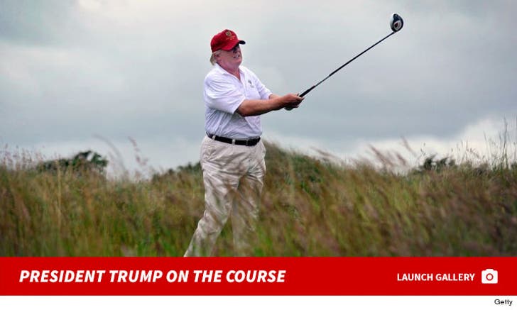 President Trump On the Course