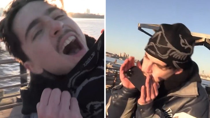 Timothée Chalamet Sings Bob Dylan on NYC Pier