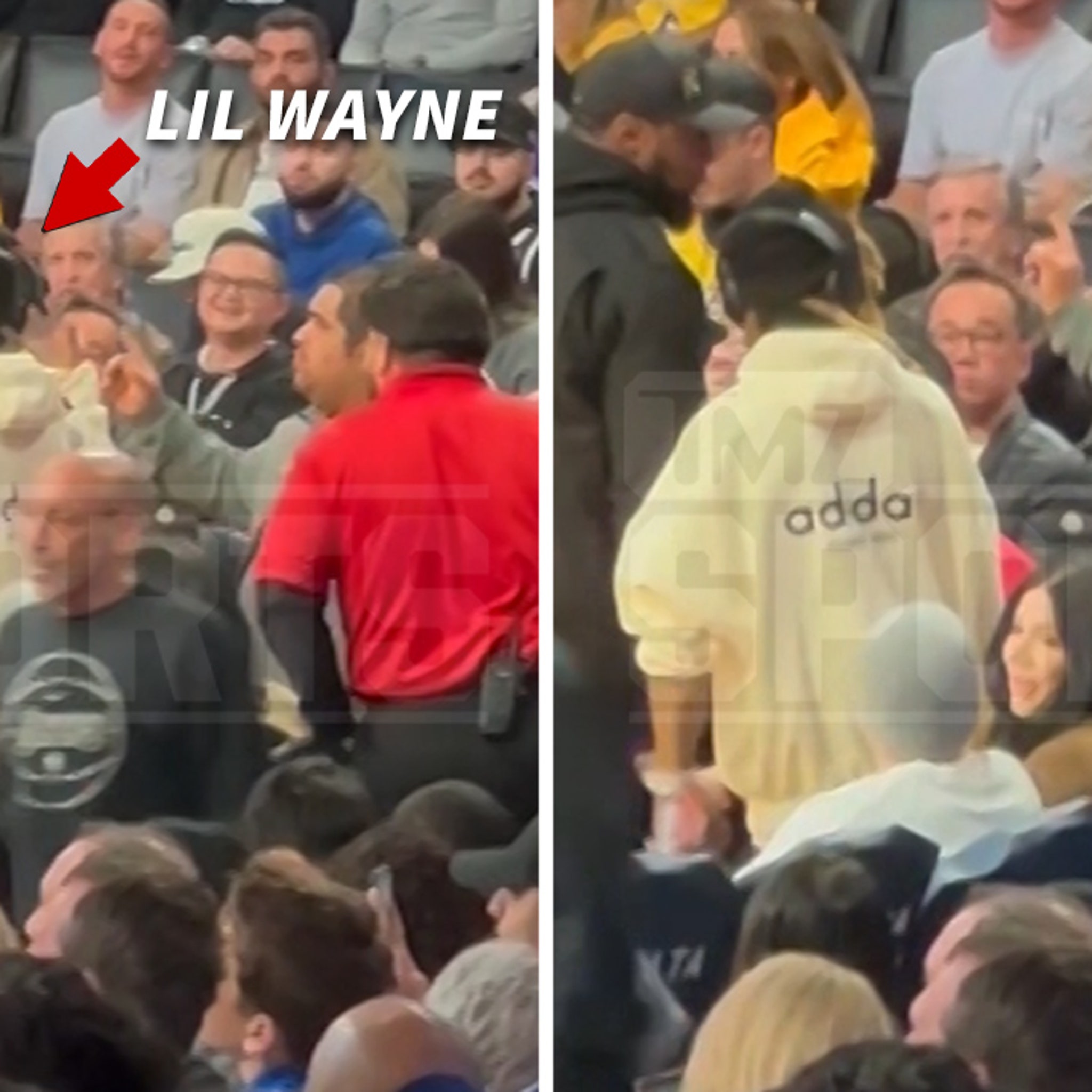 Lil Wayne Confrontation With Lakers Security Guard Caught On Video