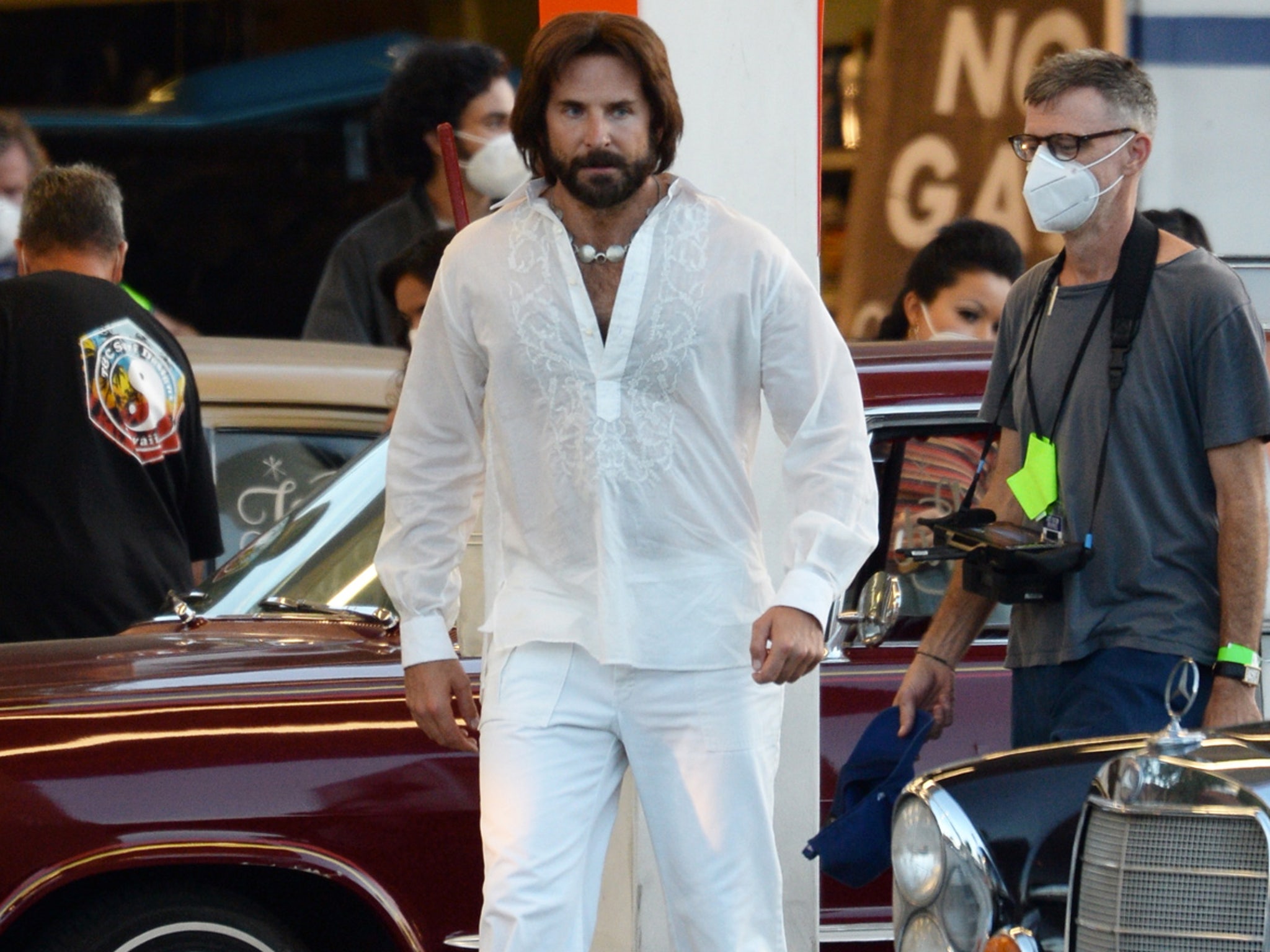 Bradley Cooper Looking Groovy On Set of Paul Thomas Anderson's New Film