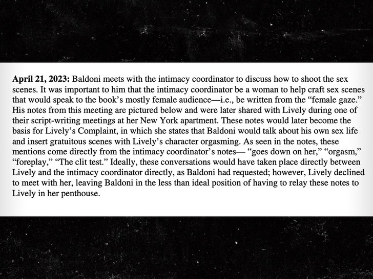 Justin Baldoni Releases Intimacy Coordinator Notes, Says Blake Lively Skipped Meeting