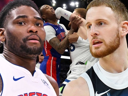 Donte DiVincenzo Isaiah Stewart twolves fight