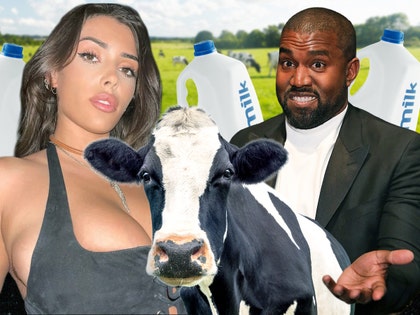 bianca censori and kanye west cows getty 1