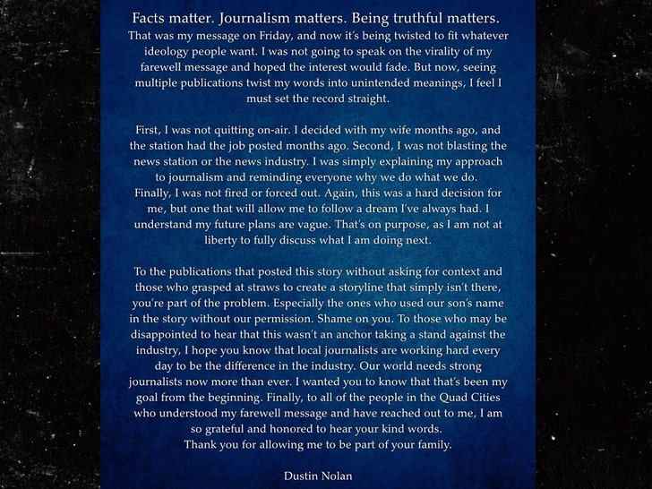 dustin nolan statement