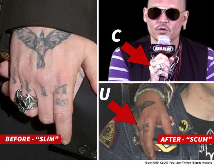 Johnny Depp's Amber Heard tattoo