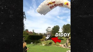 Diddy Skydives for 49th Birthday, Lands at Playboy Mansion