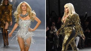 Paris Hilton & Lil' Kim Walk The Blonds Runway At NYFW